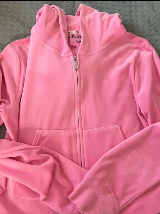 Juicy Couture Jackets & Blazers - Juicy Couture Bright Pink Full-Zip Hoodie